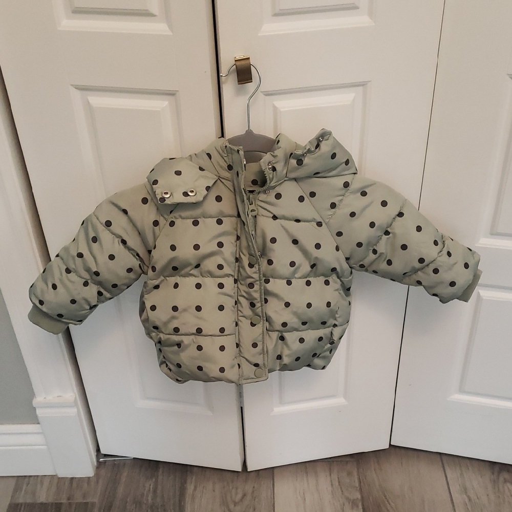 Zara Mint Green Polka Dot Baby Jacket